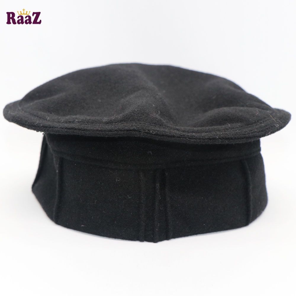 Black New Winter Handmade Hat 100% Wool Afgani Pakol Tupi