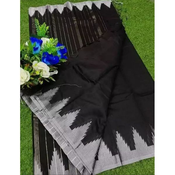 Monipuri temple jhum Saree for Women(black )