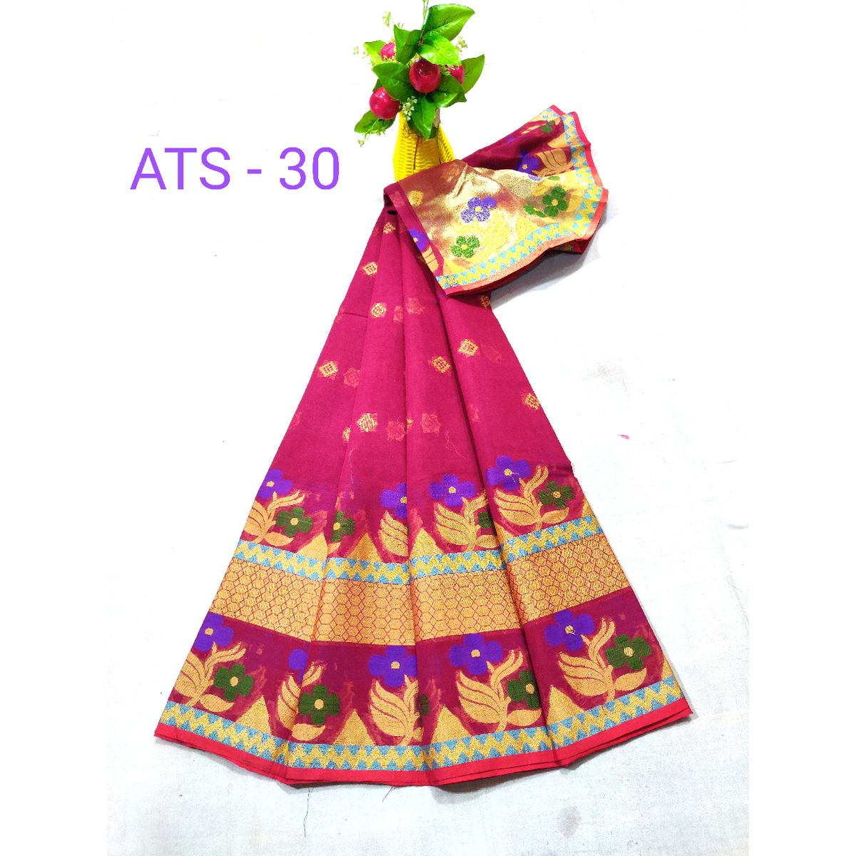 Silk Sharee with Running Blouse Piece for Women (from Tangail)