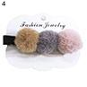 1Pc Fashion Women Girls Hair Clip Fuzzy Ball Color Joining Side Clamp Hairpin