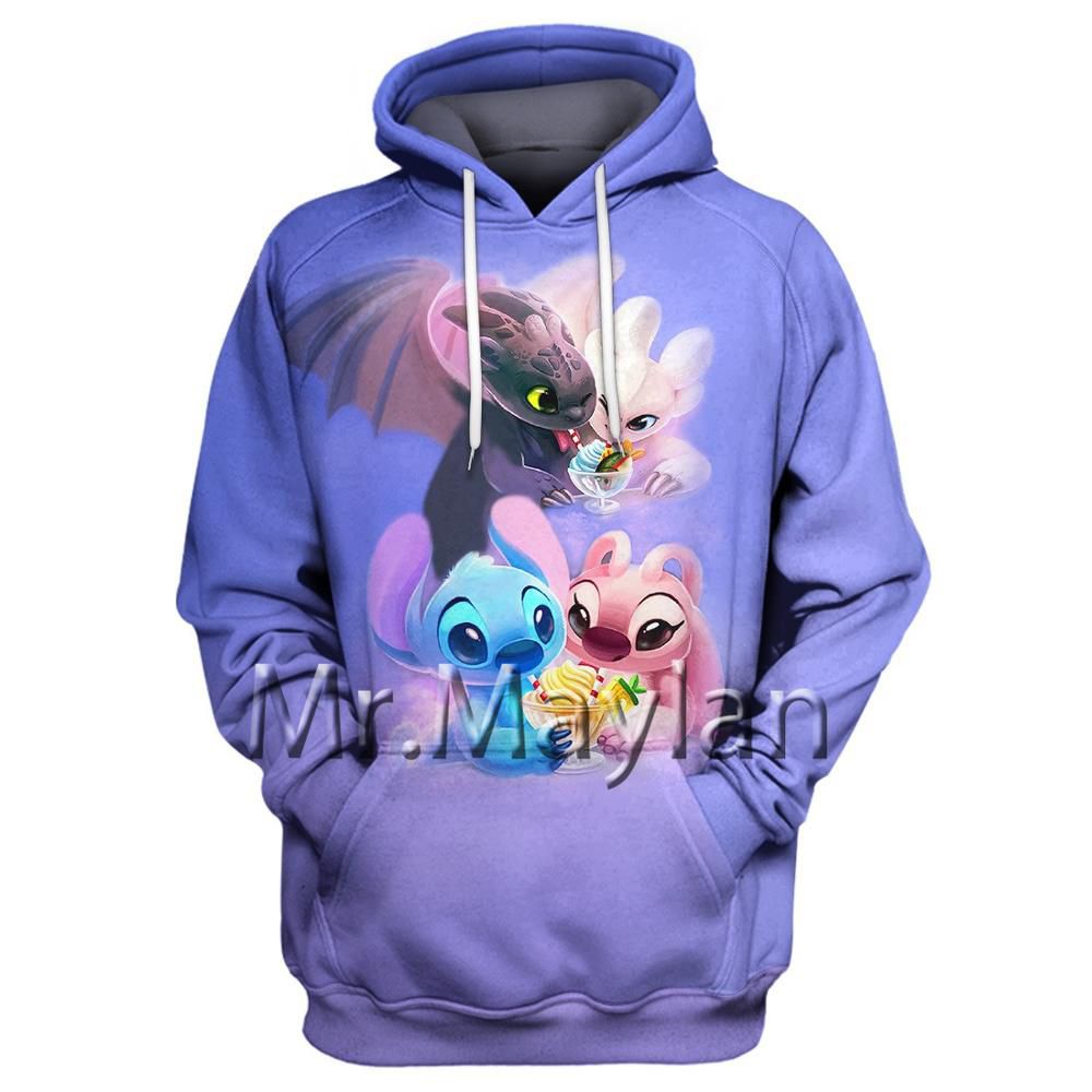 Spring and Autumn 3D Printing Cartoon Hoodie Men's Women's Fashion Streetwear Street Dance Sweatshirt Anime Long Sleeve Pullover