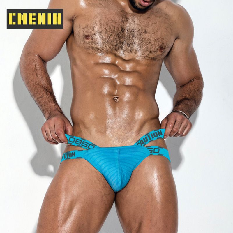 CMENIN Soft BS (1 Pieces) Breathable Stripe Quick Dry Underwear Men Jockstrap 2021 New Briefs Mens Underpants Gift BS3116
