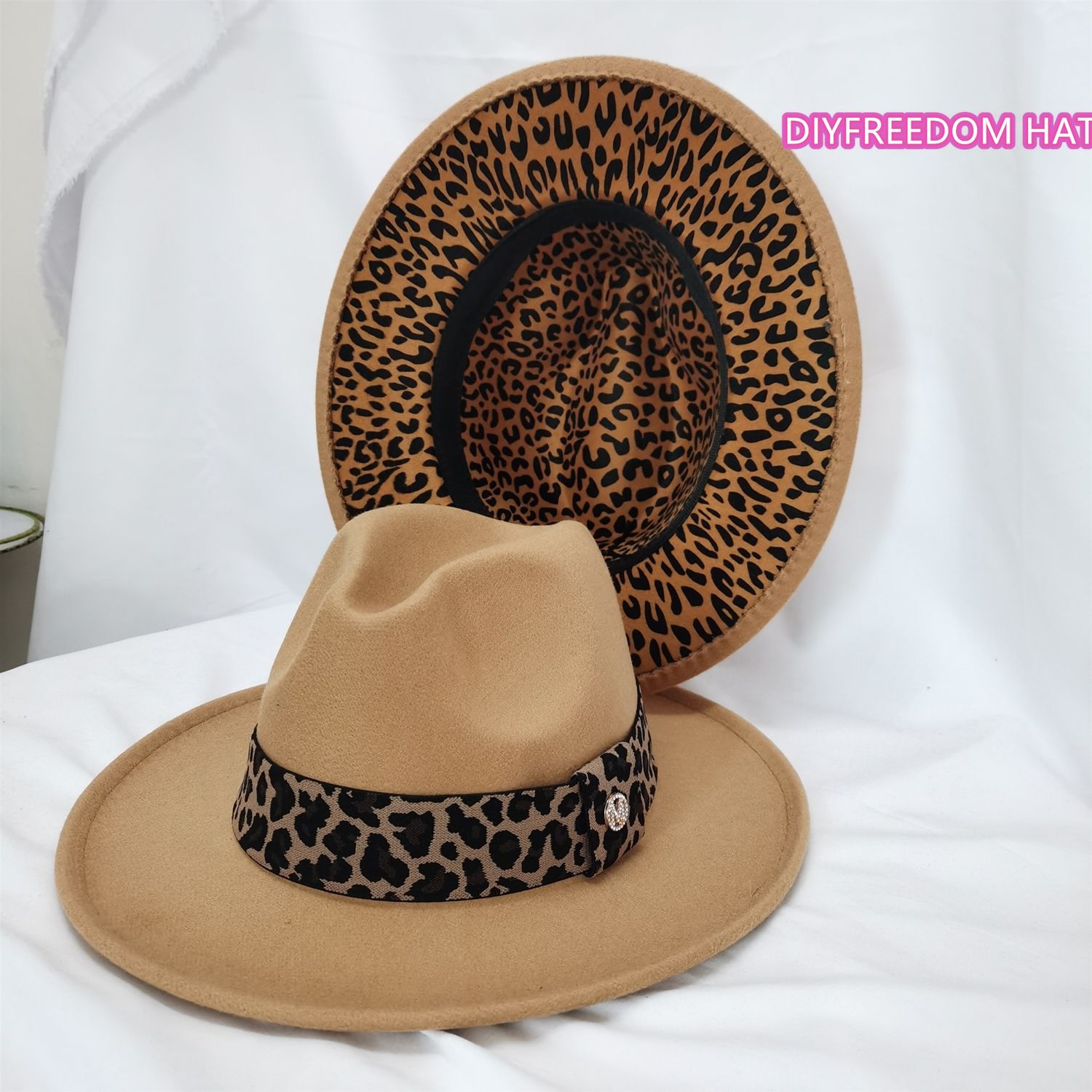 women fedoras red leopard fedora for men blue red bottom felt hat jazz hat stretch band hat perfomance hat  men church hat