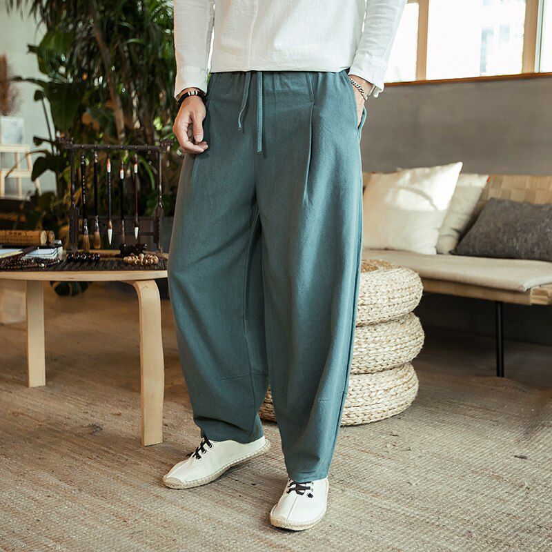 Streetwear Men's Joggers Sweatpants Loose Men Harem Pants Harajuku Style Ankle-Length Trousers Woman Wied Leg Pants Big Size