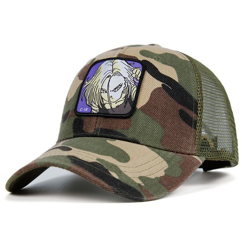 Goku Mesh Hat Dragon Snapback BULMA Cotton C-18 Saiyan Baseball Cap Men Women Hip Hop Trucker Dad Hat Summer Dropshipping
