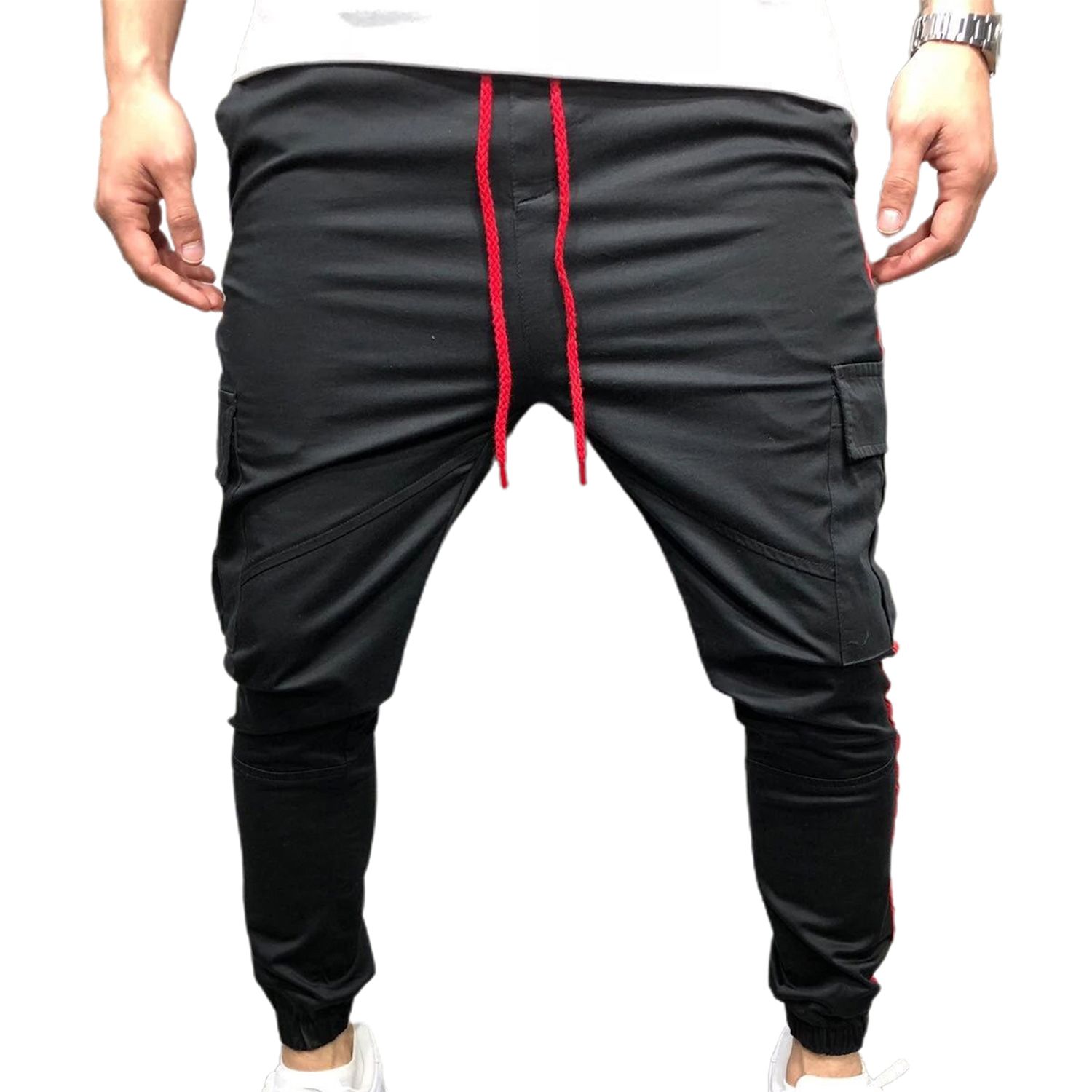 Pencil Pants Ankle-banded Mid Waist Fit Quick Dry Straight Pants