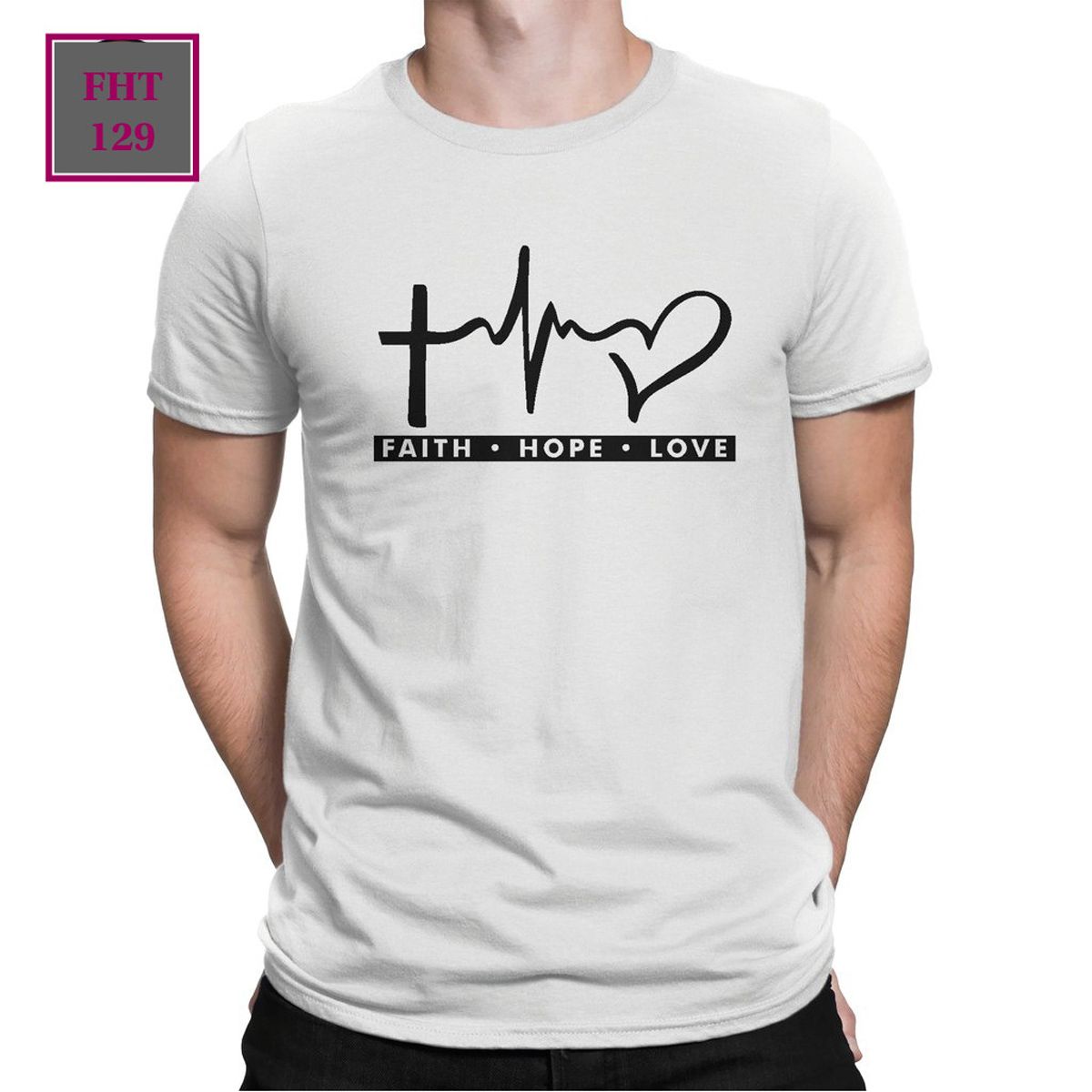 Half Sleeve White color t-shirt for man