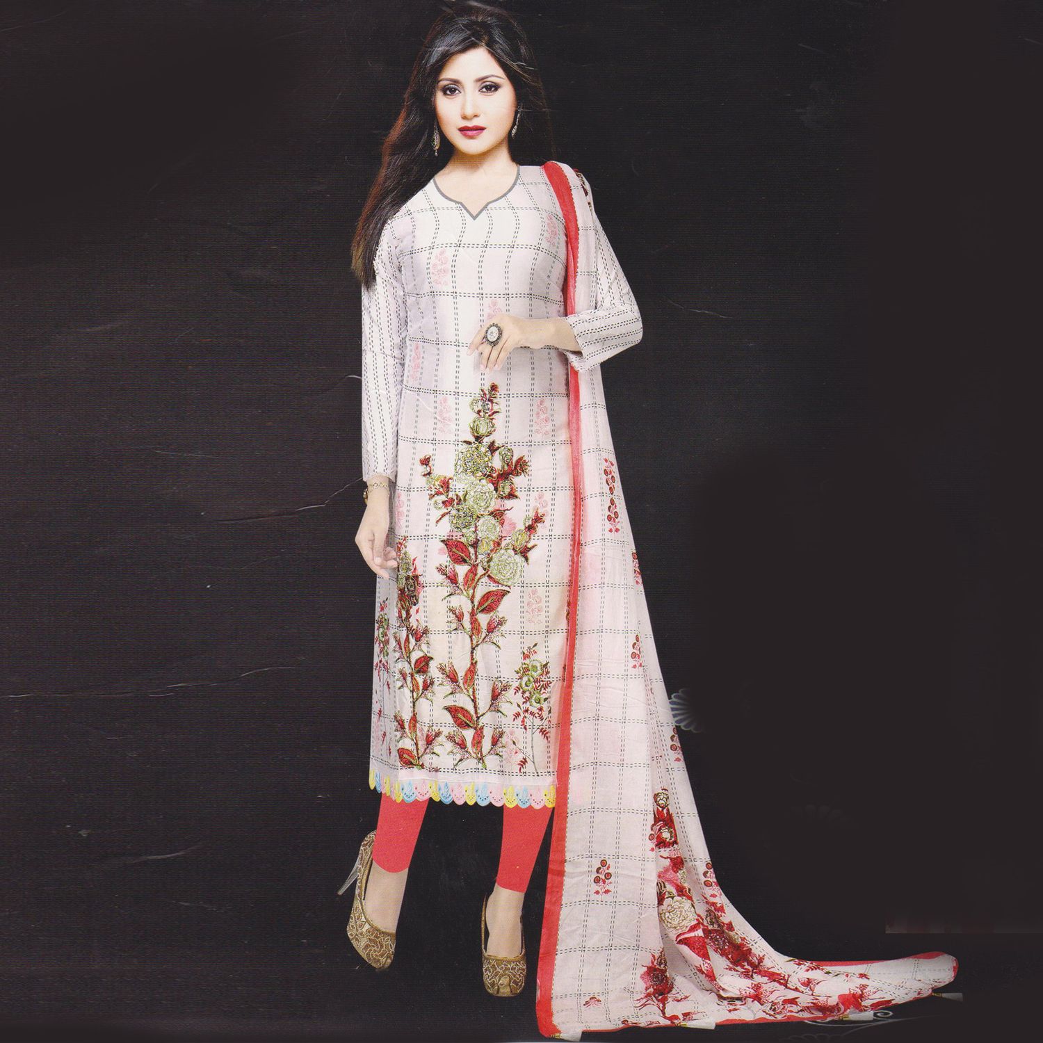 New Color Cotton Unstitched Salwar Kameez for Women