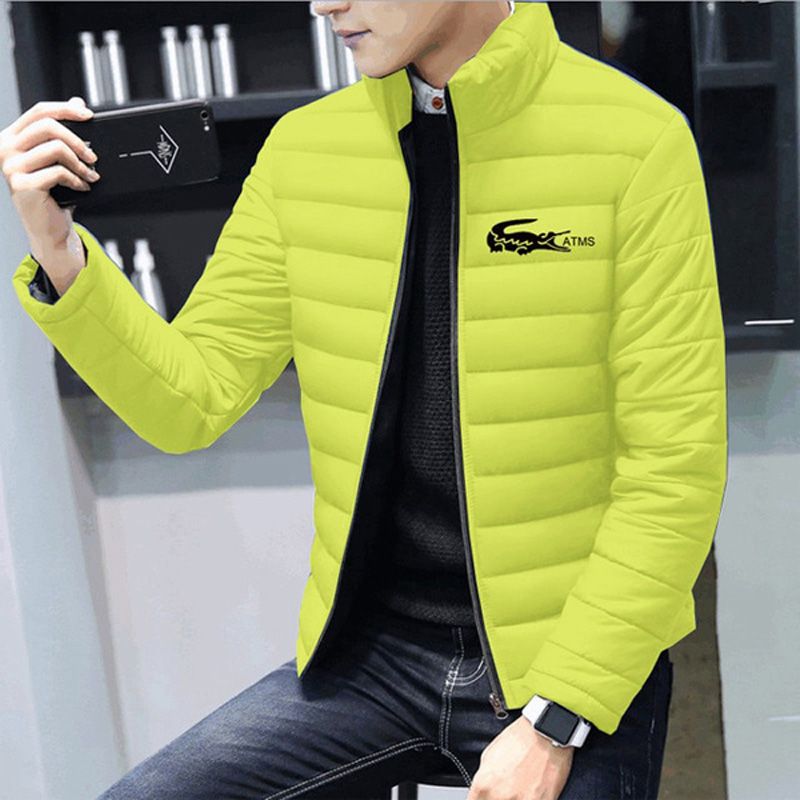 Winter autumn jacket men's warm jacket Harajuku thickened coat classic solid color fashion red men's large coat