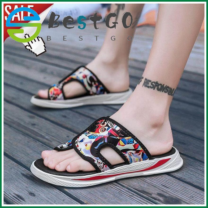 Men Slippers  Print Men Summer Flip Flops Shoes Sandals Slipper indoor & outdoor Men Shoes