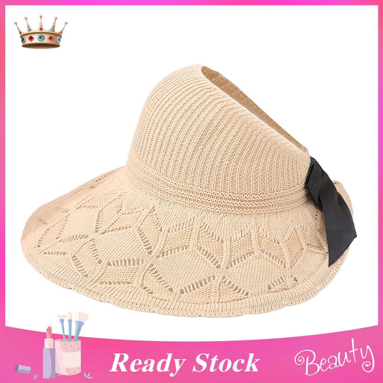 Sun Visor Hat Durable Back Bow Decoration Lady Summer Hat