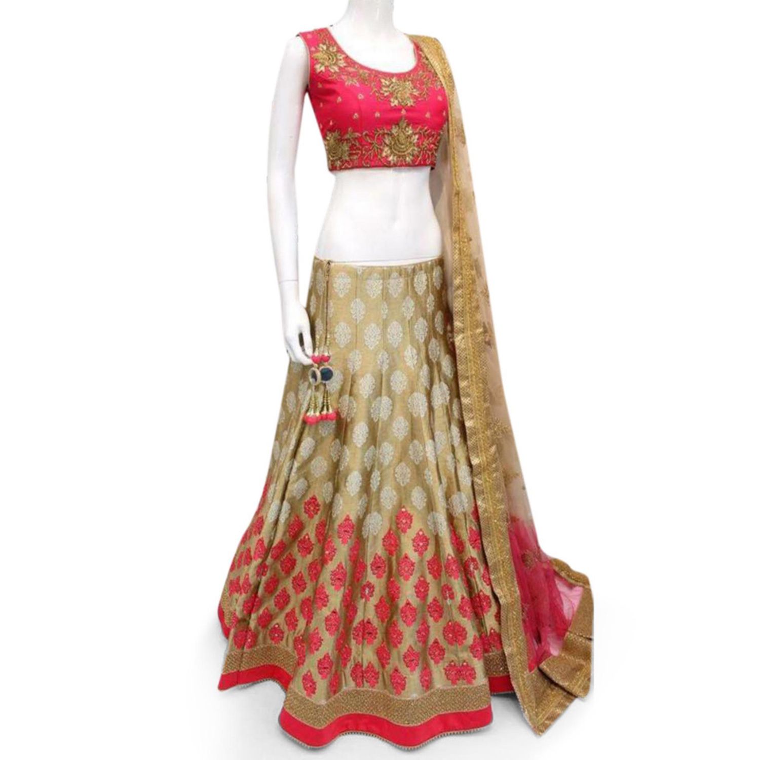 Fashionable Multicolor Georgette Unstitched Lehenga for Women