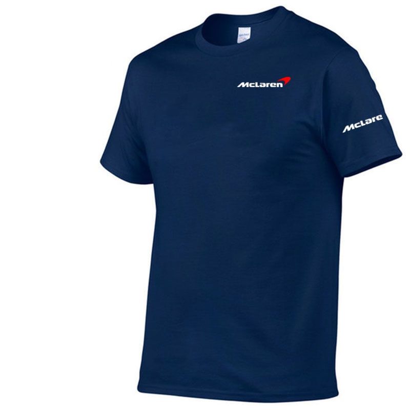 summer Men T-shirt McLaren summer uniform personality print 100% cotton shirt crew neck T-shirt fashion trend racing style
