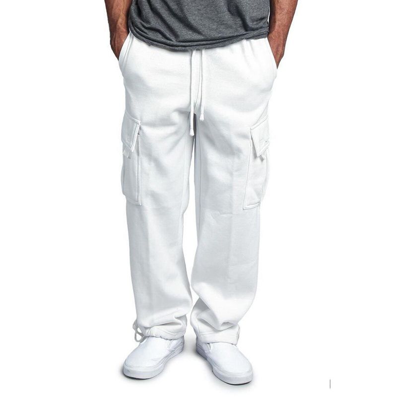 Spring and autumn men's multi-pocket pants European and American high street fashion retro casual sports trousers men
