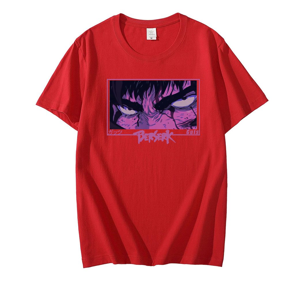 Berserk Guts T Shirt Manga T Shirt Men Women Cool Harajuku Anime Eyes Print Tee Shirt Summer Fashion Clothes Short Sleeve Tops
