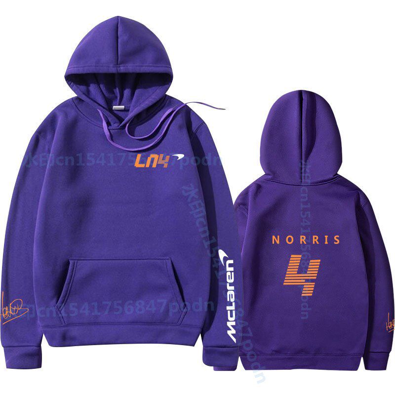 autumn Winter Formula One Racer Lando Norris F1 McLaren team Racing Fans Hoodie Team Logo Men/Women Oversized Hoodies