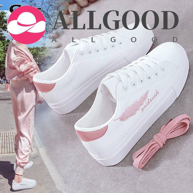 White Shoes Sneaker Shoes for Women  Korean Solid color Flat Shoes Women New Style  Sale
