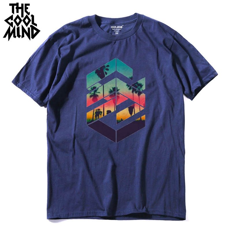 QI0311A cool loose o-neck summer printed casual men T shirt short sleeve 100% cotton cotton comfortable fabric tshirts