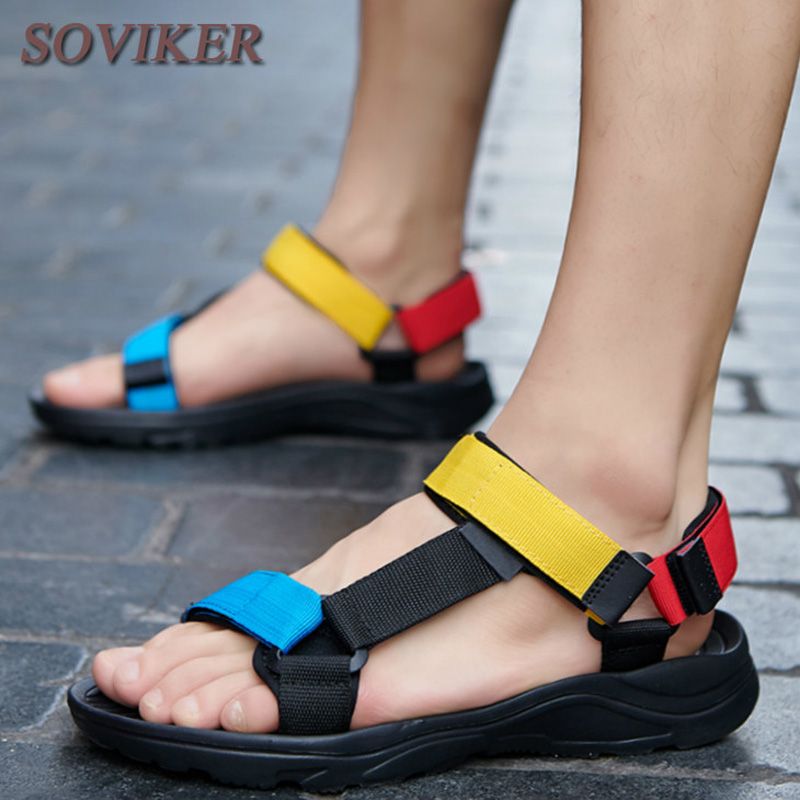 Men's Sandal Fashion Beach Shoes for Men Casual Ultralight Flats Sandals Outdoor Comfortable Sandals Slippers for Men