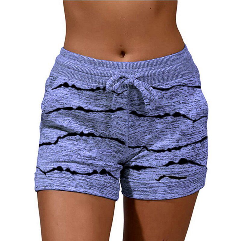 Summer Women Casual Running Sports Shorts Waistband Elastic Waist Shorts Fashion Female Girls Solid Loose Shorts
