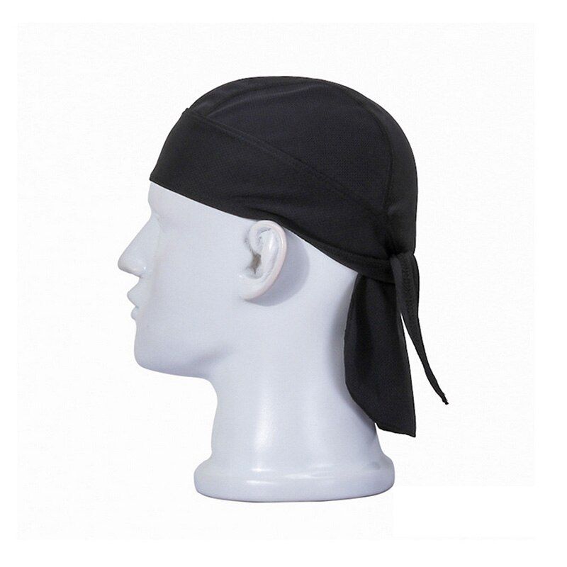 Fashion Du-Rag Scarf Head Hat Tie Down Biker's Cap Mens Women's Outdoor Sports Headwear Solid Head wrap Bandanas