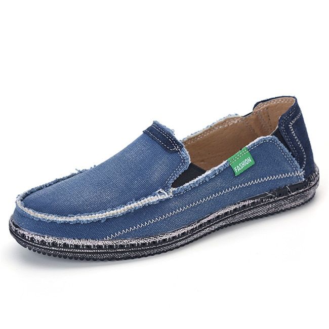 Low Price Mens Breathable Casual Shoes Jeans Canvas Casual Shoes Slip On Men Fashion Flats Loafer
