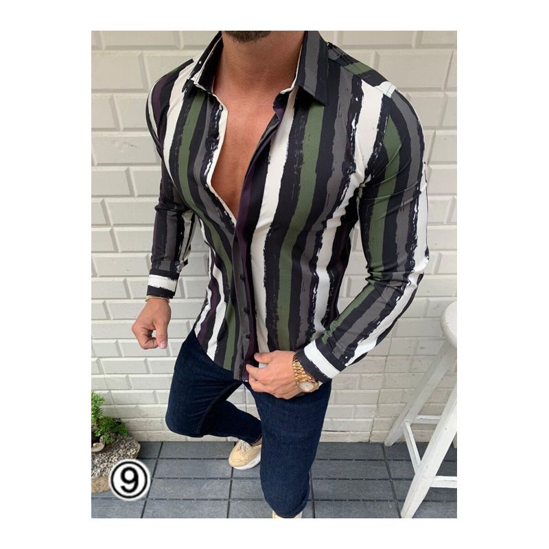 Long Sleeve StripeMens Business Casual Long Sleeved Shirt Classic Shirts Helisopus New Fashion Spring Summer Casual Men's Shirt