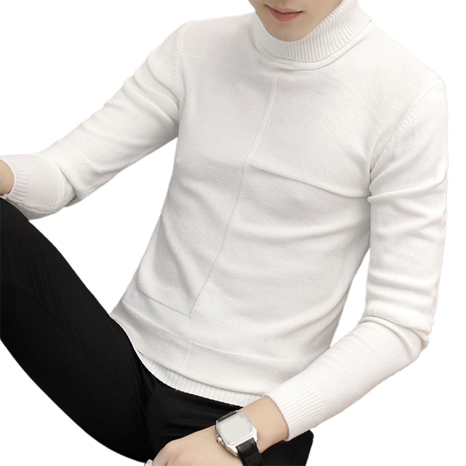 Fashion Sweater Wide Application Stretchy More Thicken Men Sweater