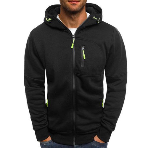 Harajaku Men Modis Sports Sweatshirts Long Sleeve Zipper Cotton Male Winter Hoodies Casual Solid Black Modis Men Sweatshirts