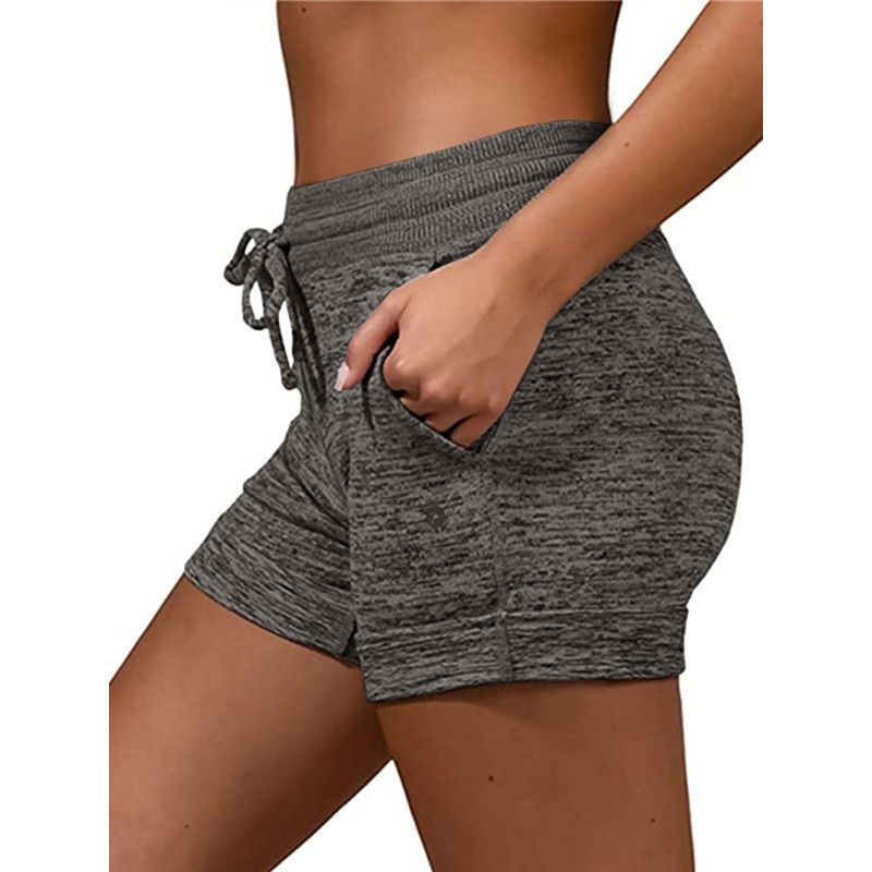 Women's Shorts, Summer Sports Pants, Lace-up High Waist Run Bike Casual Loose Clothes with Pockets
