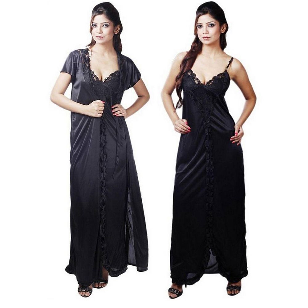 LouisWill Satin Short Sleeves Sleepwear for Women