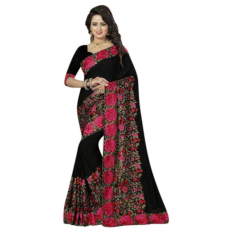 High Quality Embroidary New Georgette Saree For Women-102 - Sharee For Women