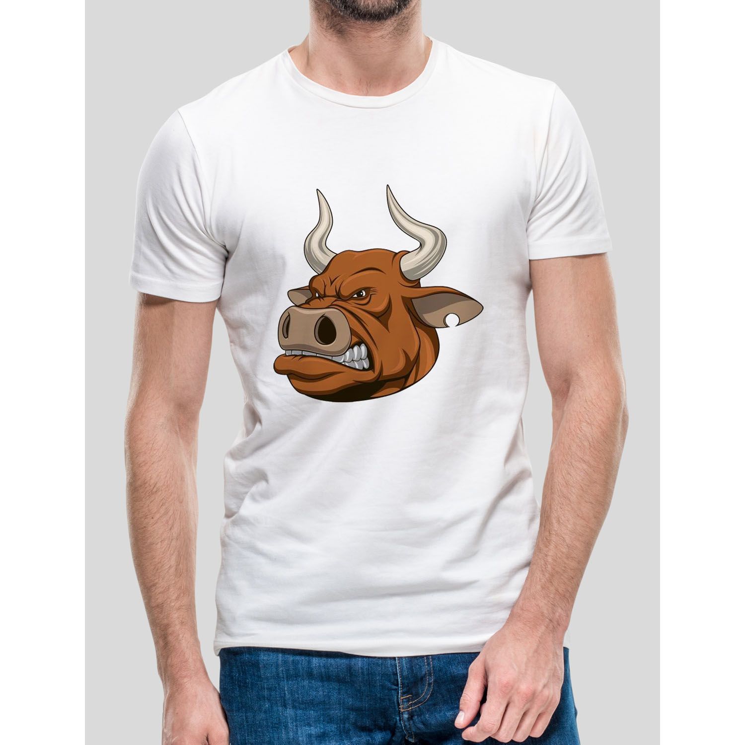 White short sleeves comfortable and fashionable T-shirt Taz Fashion