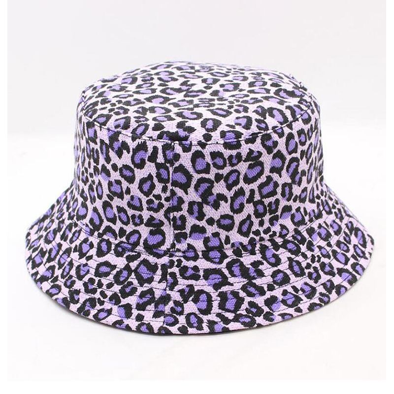 Leopard pattern Hat Unisex Foldable Print Cap Hop Gorros 2019 Men Summer Caps Women Panama Fishing Bucket Hat