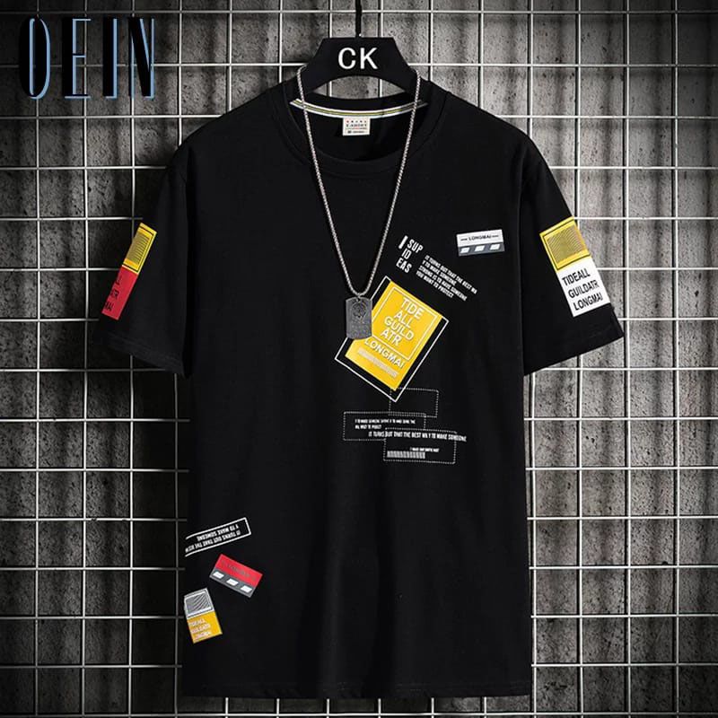 Black Cotton&Polyester T-Shirt For Men - T Shirt For Man - T Shirt For Man - T Shirt For Man - T Shirt