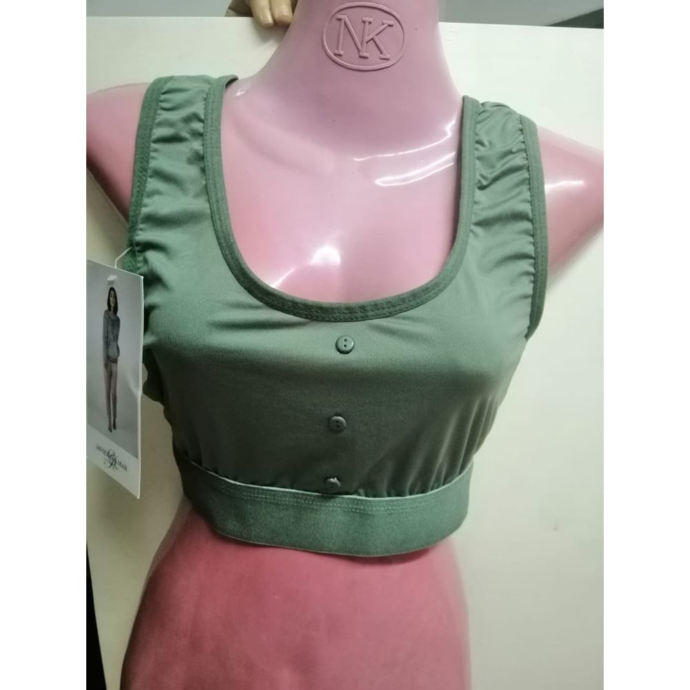 Satin sports non padded free size comfortable bra size (L,XL)-4