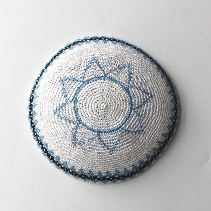 Jewish Skullcap Kippa Crocheted Kipot Beanie Religious Kipa 18cm