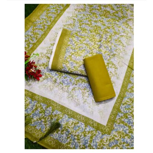 Exclusive Gorgeous Unstitched Cotton Screen Printed Shalwar Kameez [ 3 Piece ]