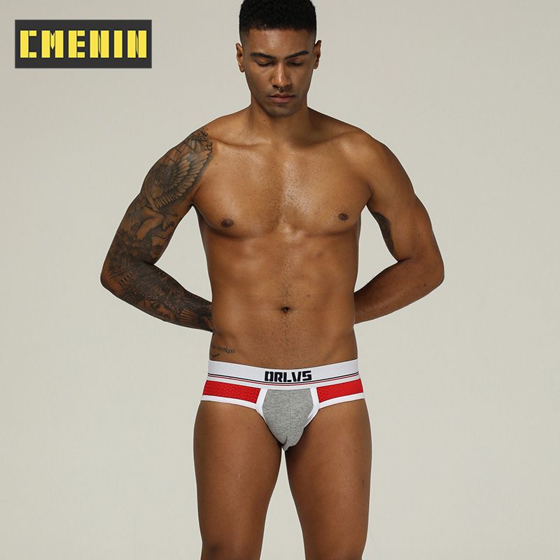 CMENIN 1pcs ORLVS (1 Pieces) T Back  Men Underwear thongss Breathable Mesh G String thongss Cotton Pouch Underpants Jockstrap OR195