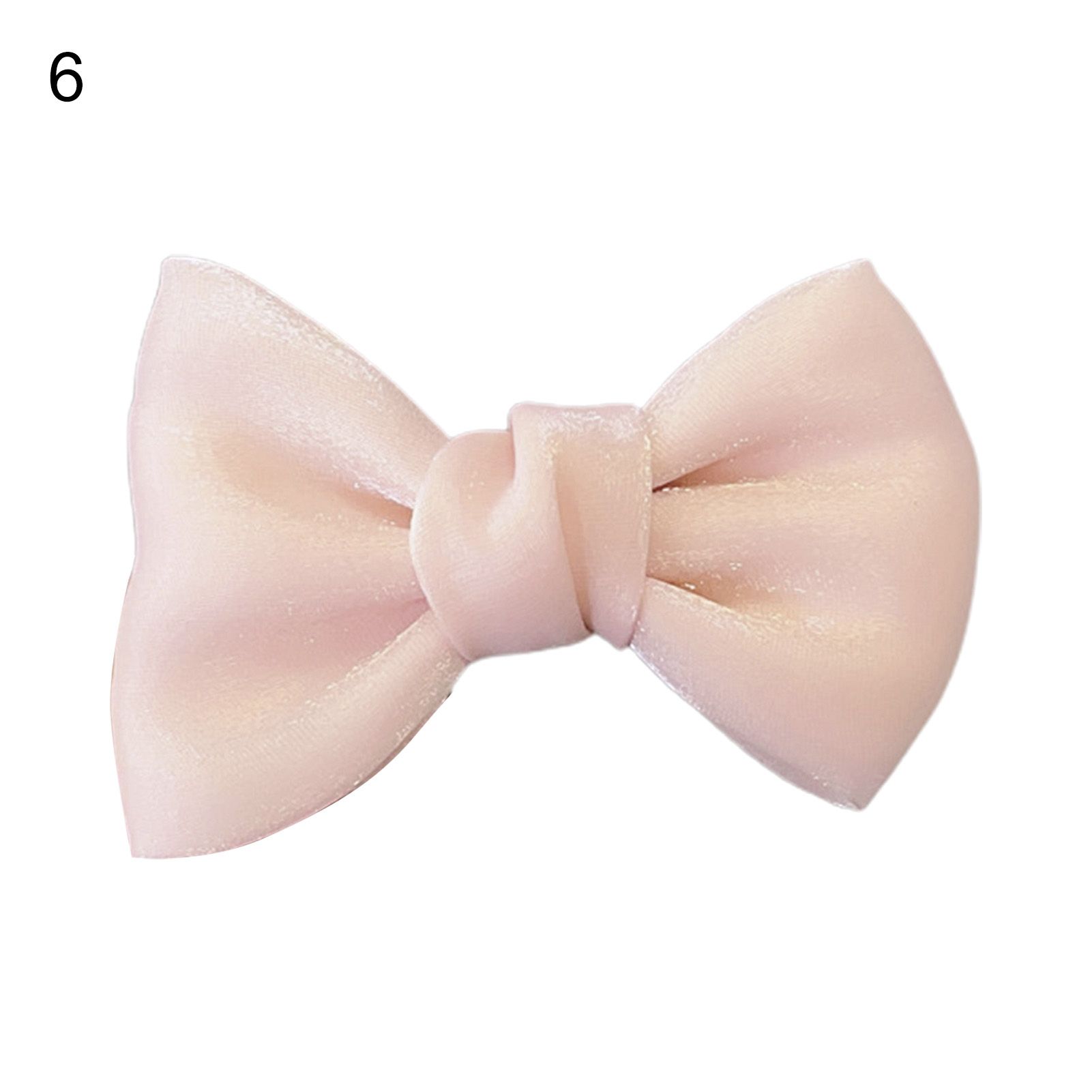 Hair Barrette Shiny Fabric Fashion Bowknot Women Hair Clip