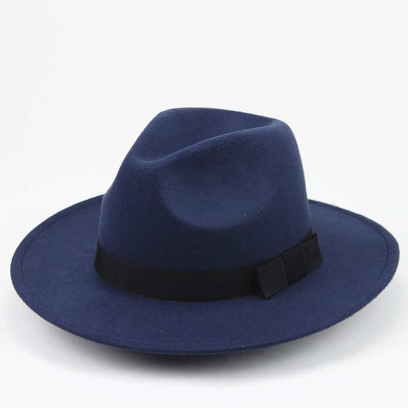 2021 New Fashion Men Fedoras Women's Fashion Jazz Hat Summer Spring Black Woolen Blend Cap Outdoor Casual Hat