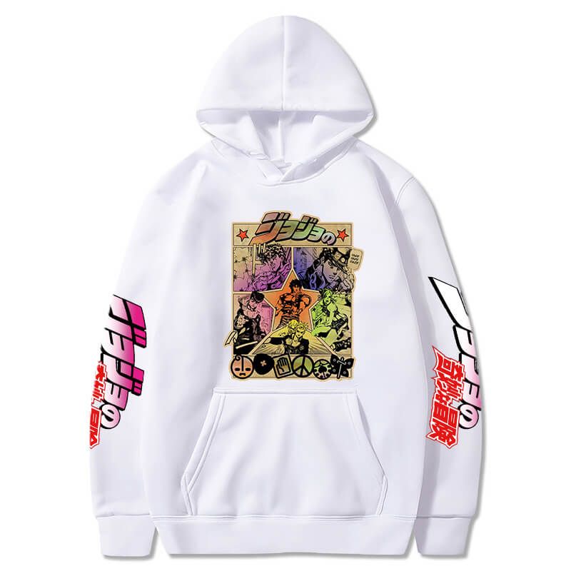 Harajuku JoJo Bizarre Adventure Hoodie Japanese Anime Men/Women Long Sleeved Sweatshirt Tops Cartoon  Hop Vintage Clothes