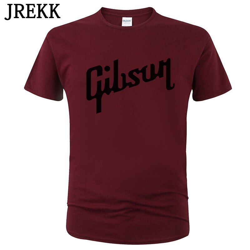 2018 Summer New Gibson T Shirt Men Cotton O-Neck T-Shirt Male Short Sleeve Tshirt  Hop Homme Tee Tops Camisetas Hombre C36