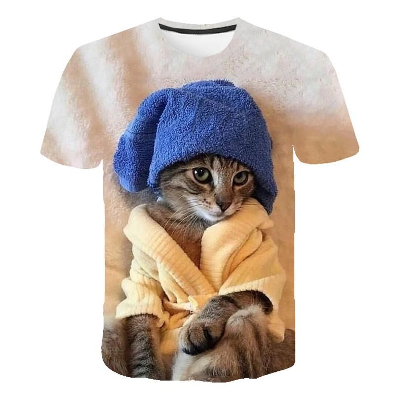 Cool Fashion T Shirt For Men And Women Lovely Two  Print 3D T-Shirts Summer Short Sleeve T Shirts Male T Shirts XXS-6XL