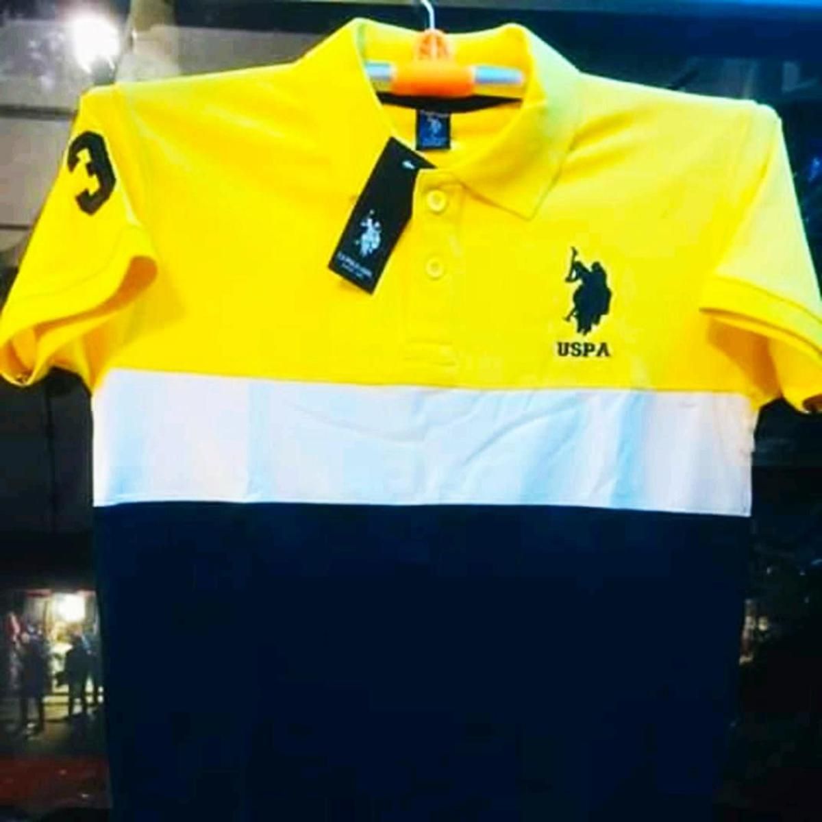 Multicolor Cotton Casual Polo Shirt for Men