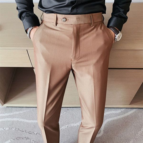 Men's Suit Pants Formal Pants New Stretch Slim Fit Ankle Trouser High-quality Boutique Fashion Men's Clothing Dress Pants 29-36