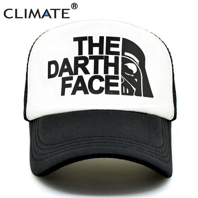 CLIMATE Cap Star Funny Men Darth Face Hat Baseball Cap Cool Summer Mesh Net Cap Hat for Men