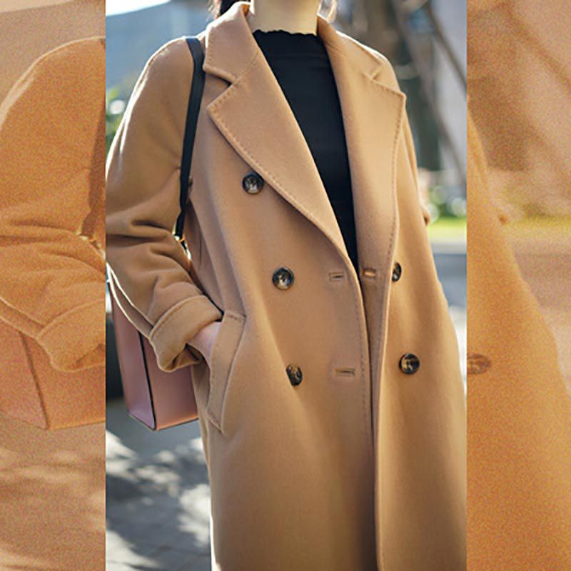 Autumn Winter Trench Coat Slim Double Breasted Cashmere Coat Woman Trench Coat Long Women Windbreakers Plus Size Overcoats