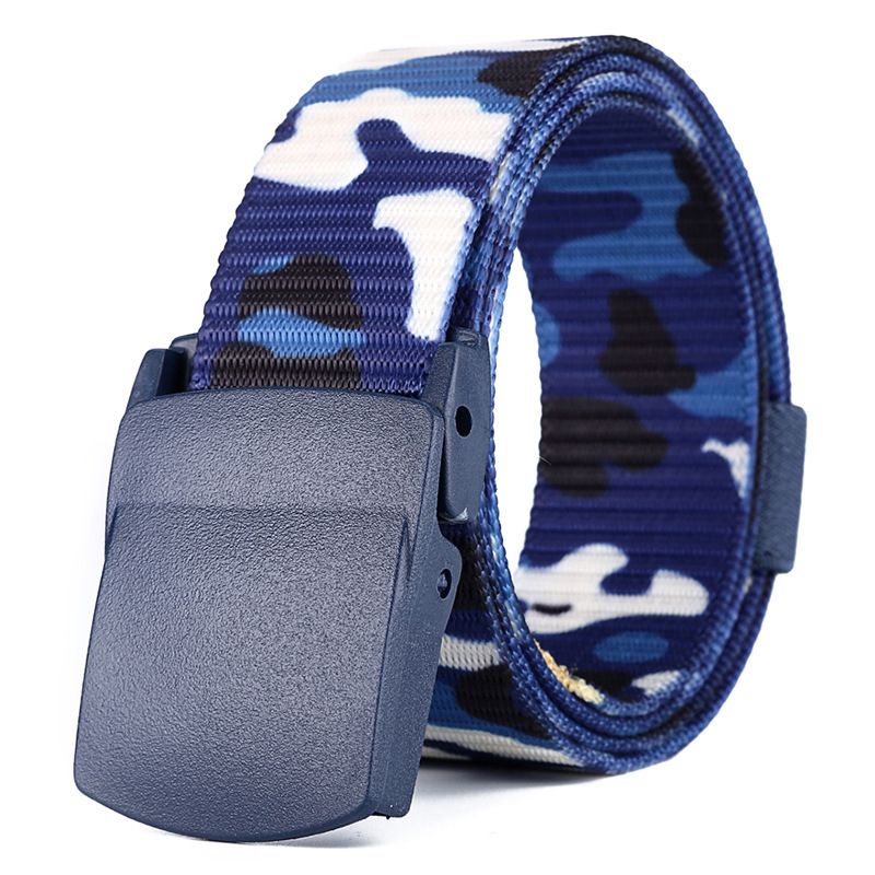 Loldeal 4.0x125cm New Non-Slip Wear-Resistant High-Strength Tactical Belt Canvas Woven Outdoor Sports Quick-Drying Nylon Waistband Belt
