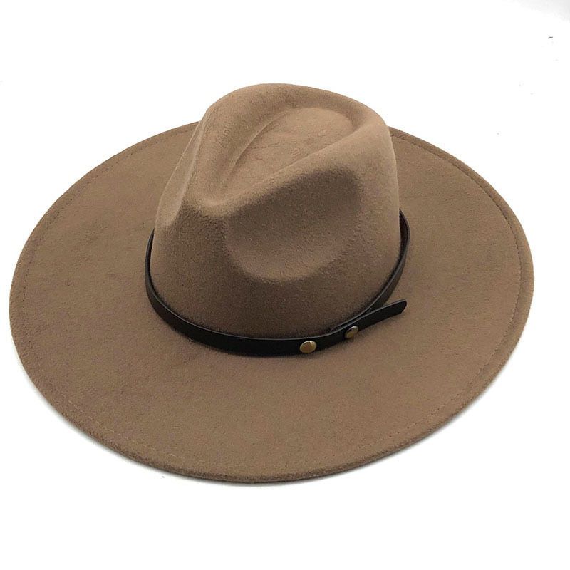 2021 New Classical Wide Brim Fedora Hat for Men Women Winter Derby Wedding Church Jazz Hats for Men 9.5CM